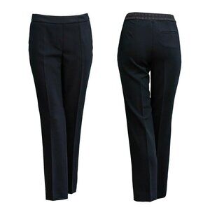 Luisa Cerano Black Pull-On Crepe Pants